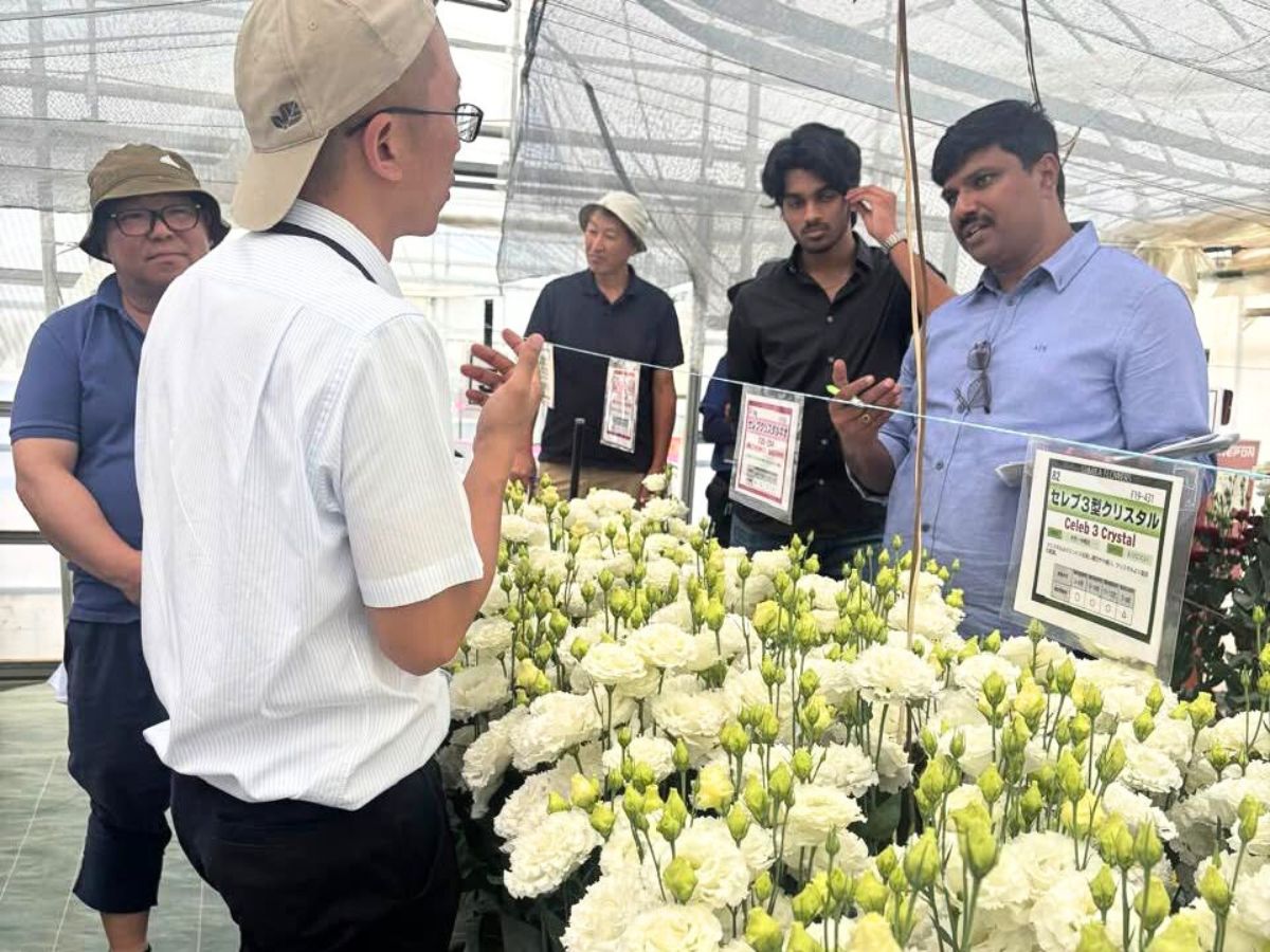 Srikanth during a visit to a breeder to select new varieties 10 Questions to Srikanth