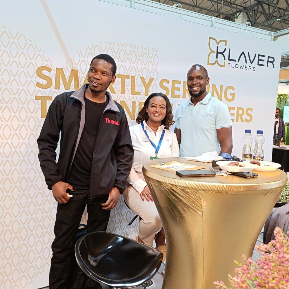 Klaver Flowers booth at the Hortiflora show in Addis Brand Marketing