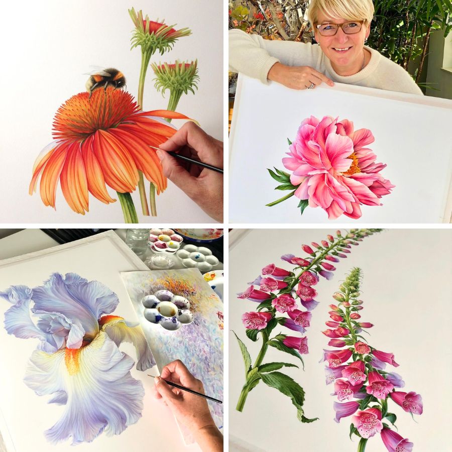 More flowery art by Ingrid Elias
