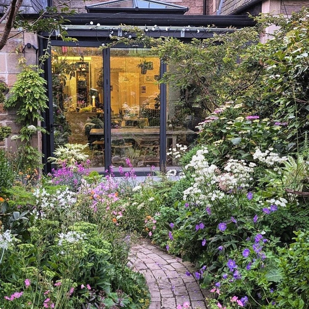 Lush garden path to home Lush garden path to home