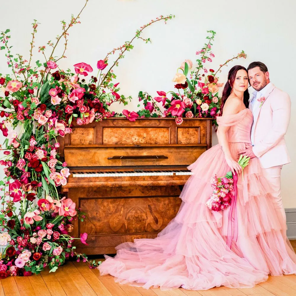Piano Shoot Flowers by Jacqui O