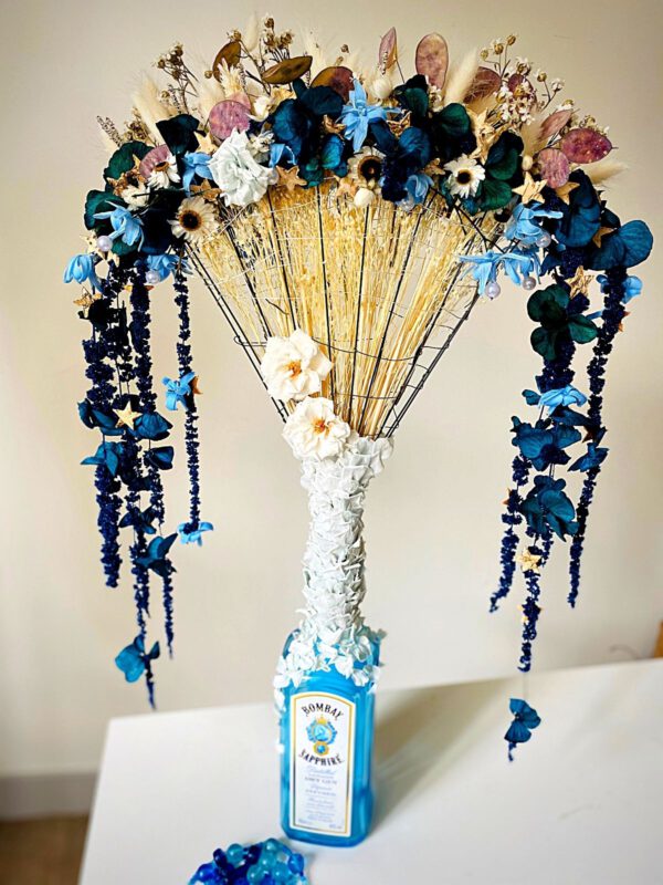 Great Time for Dried Flowers - Mikala Forcellini - Bombay Bottle and dried flowers