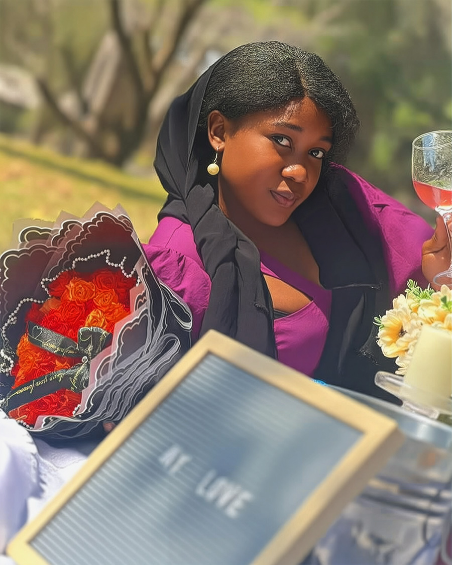 Girl with flowers and wine by happy_hampers_and_gifts Girl with flowers and wine by happy_hampers_and_gifts