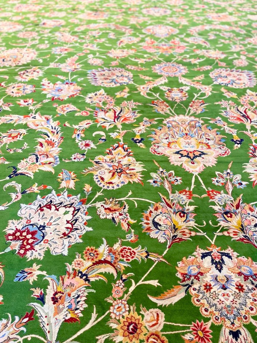 Carpets are also floral at the mosque
