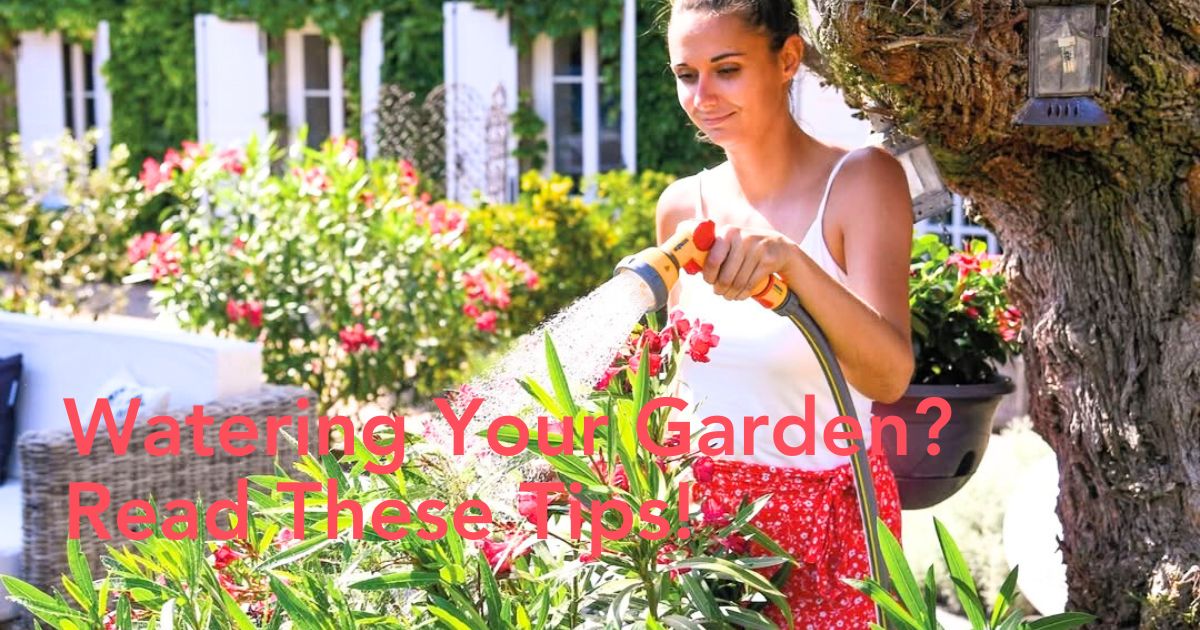 Watering a garden