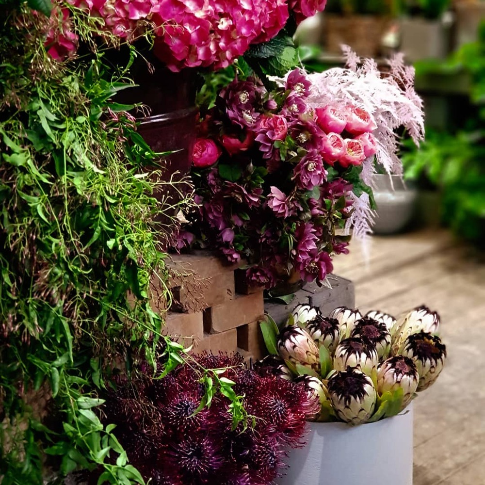 Colorful display of assorted fresh flowers Colorful display of assorted fresh flowers