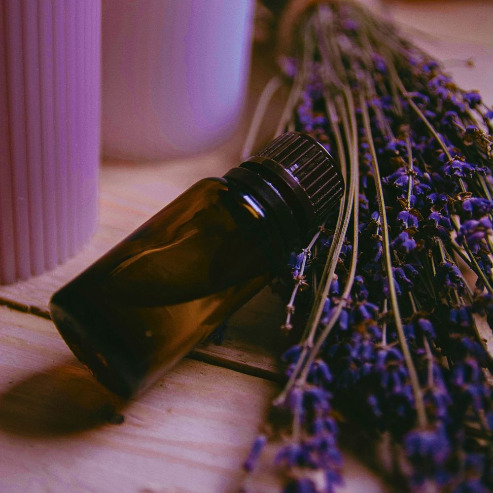 Lavender essential oil lavender oil when applied with spray bottle to benefits hair follicle depth with enhanced growth properties