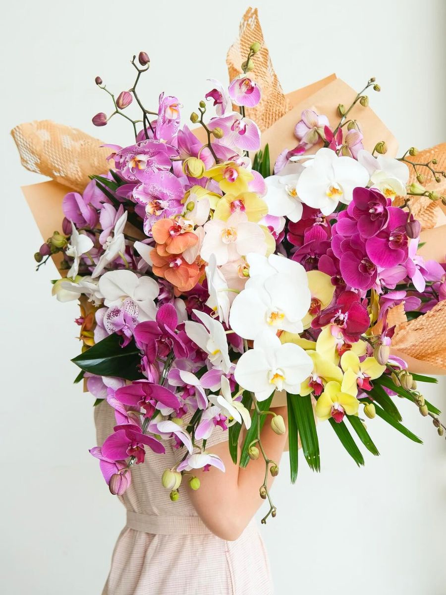 An amazing and colorful bouquet of orchids An amazing and colorful bouquet of orchids