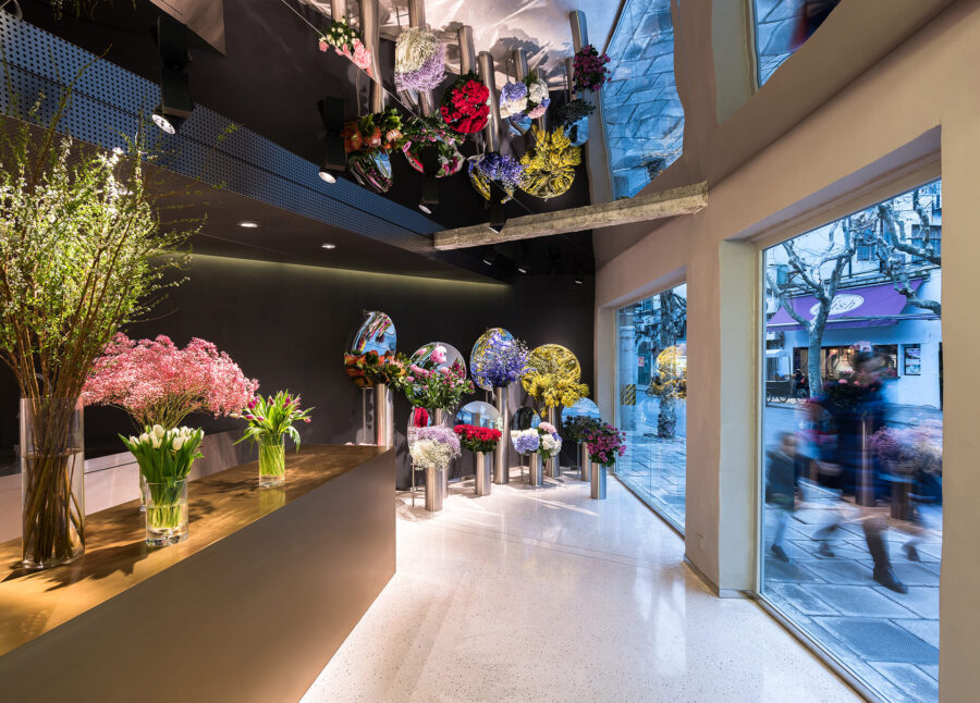 Flower Shop Inside Shanghai Design On Thursd