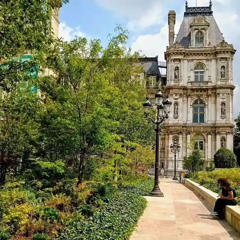 The Square of Hôtel de Ville Paris, Now Pulsates With Greenery and the Shade of Towering Trees, in an Urban Forest. - Thursd Article