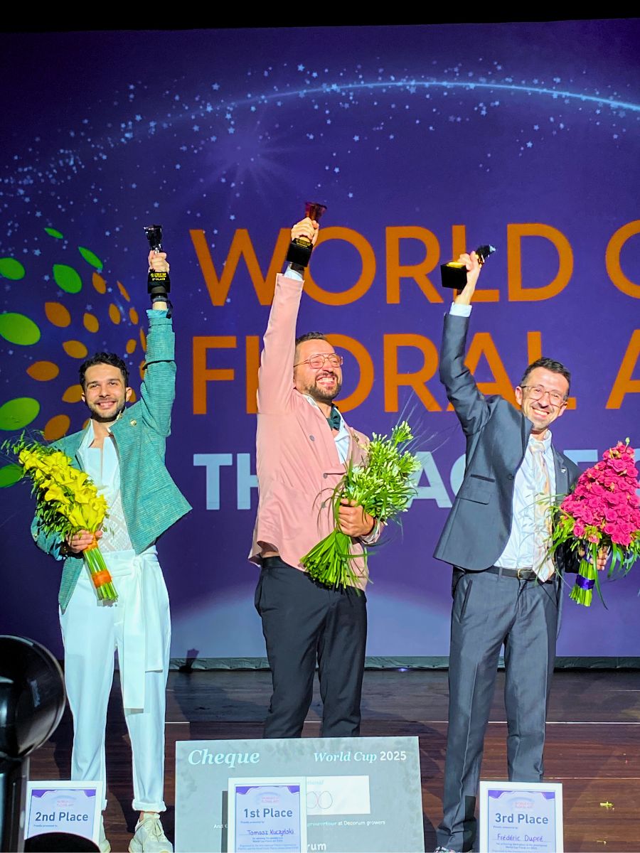 Poland Wins World Cup Floral Art 2025 Second Gabor Nagy and Third Frederic Dupre