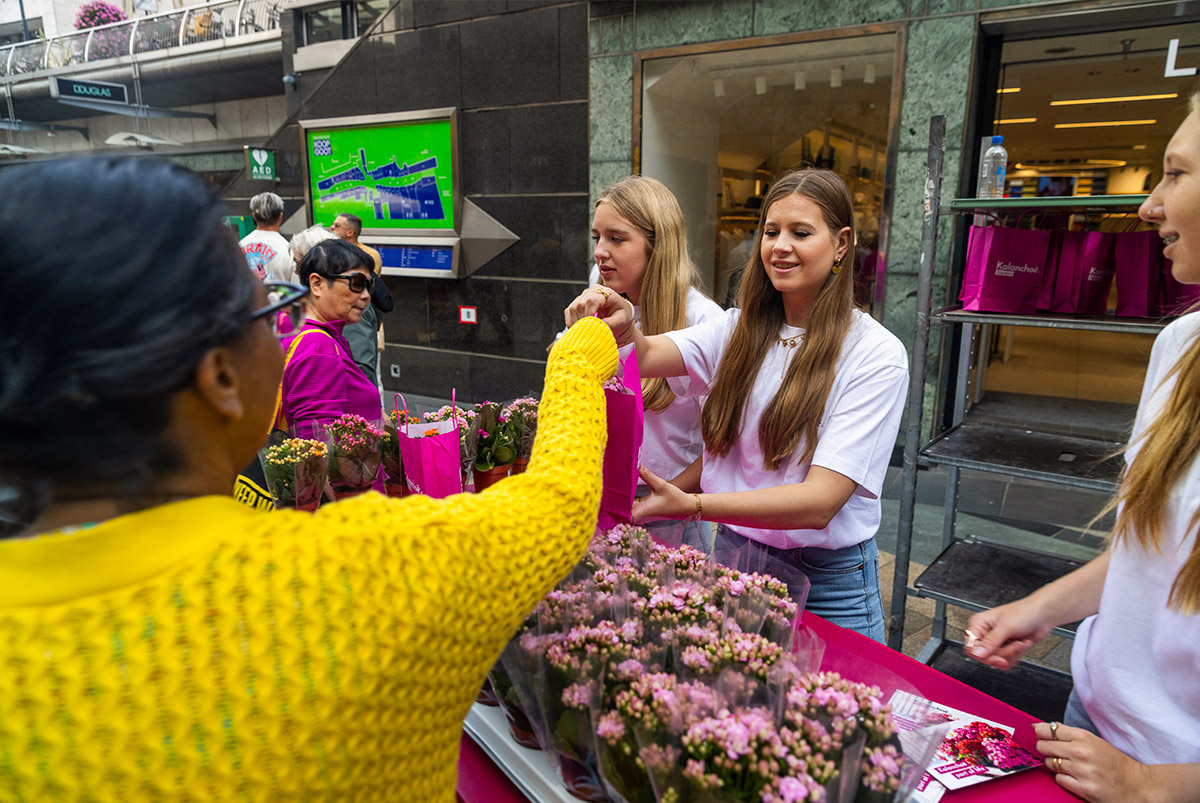 Kalanchoe promotion Rotterdam woman gets bag