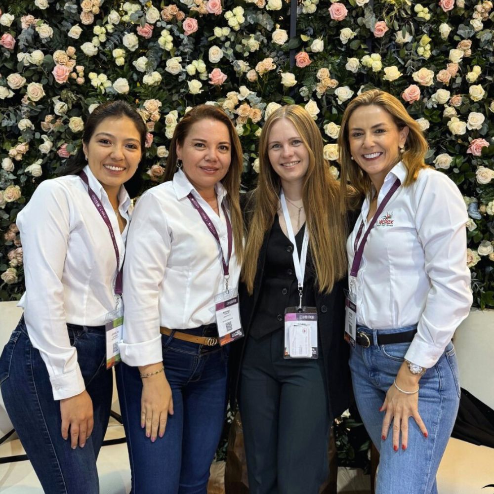 Andrea Hidalgo with her colleagues during an exhibition 10 Questions to Andrea Hidalgo