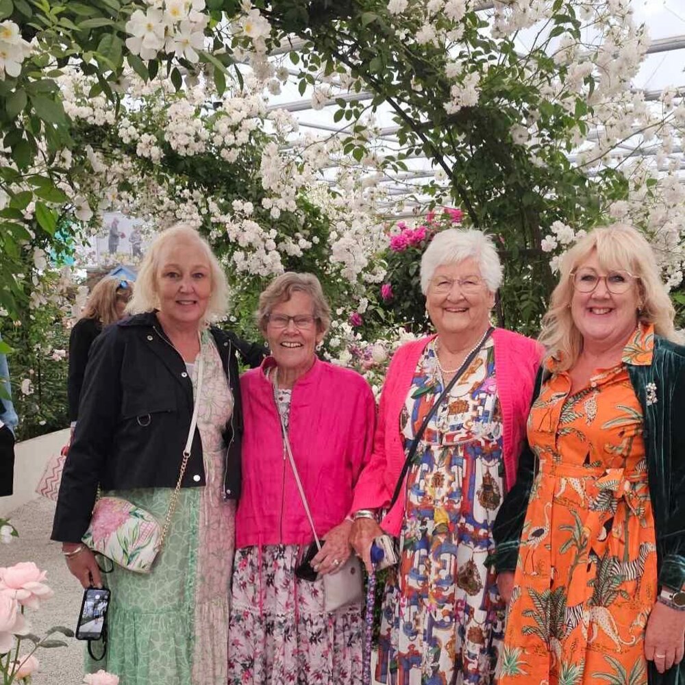 Visitors enjoying flowers at Chelsea Show