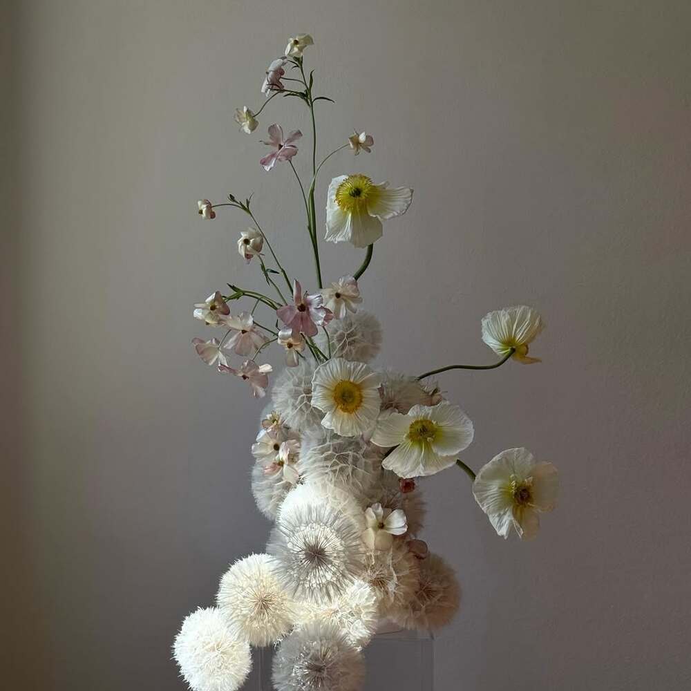 Artistic display of blooming flowers Artistic display of blooming flowers