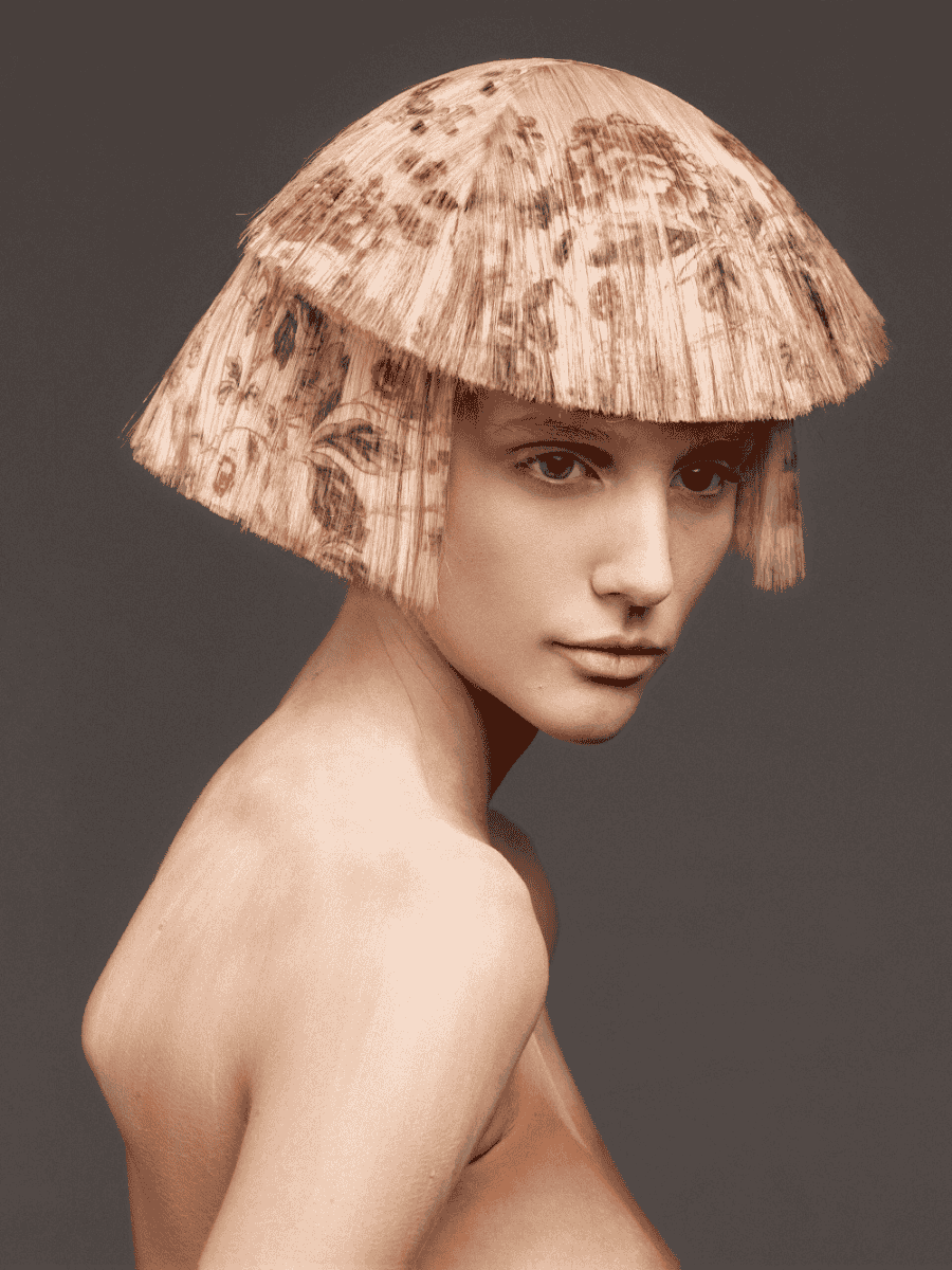 Alexis Ferrer Prints Colorful Floral Motifs onto Hair inspired by the French bourgeoisie