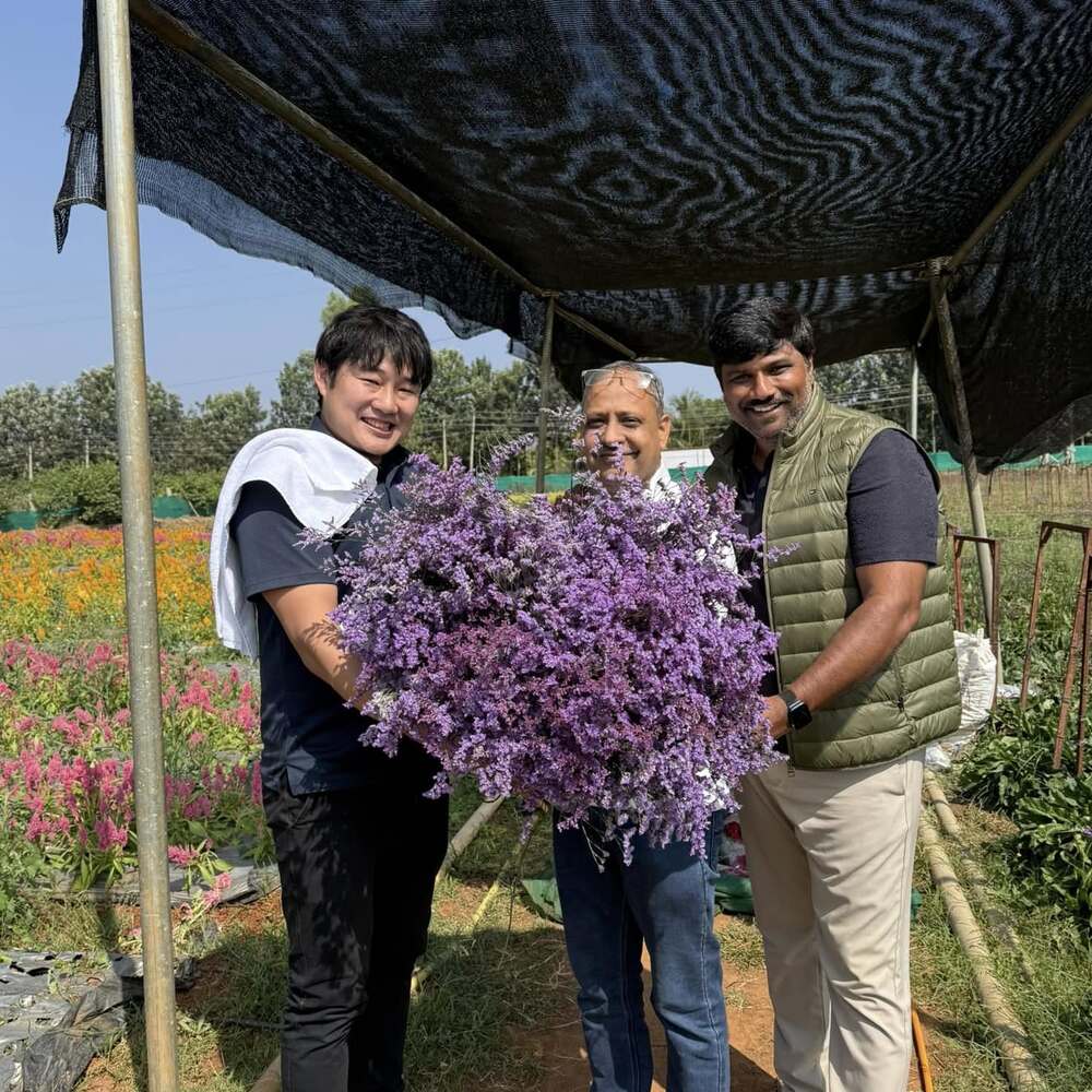 Mr. bollapally with other floriculture members