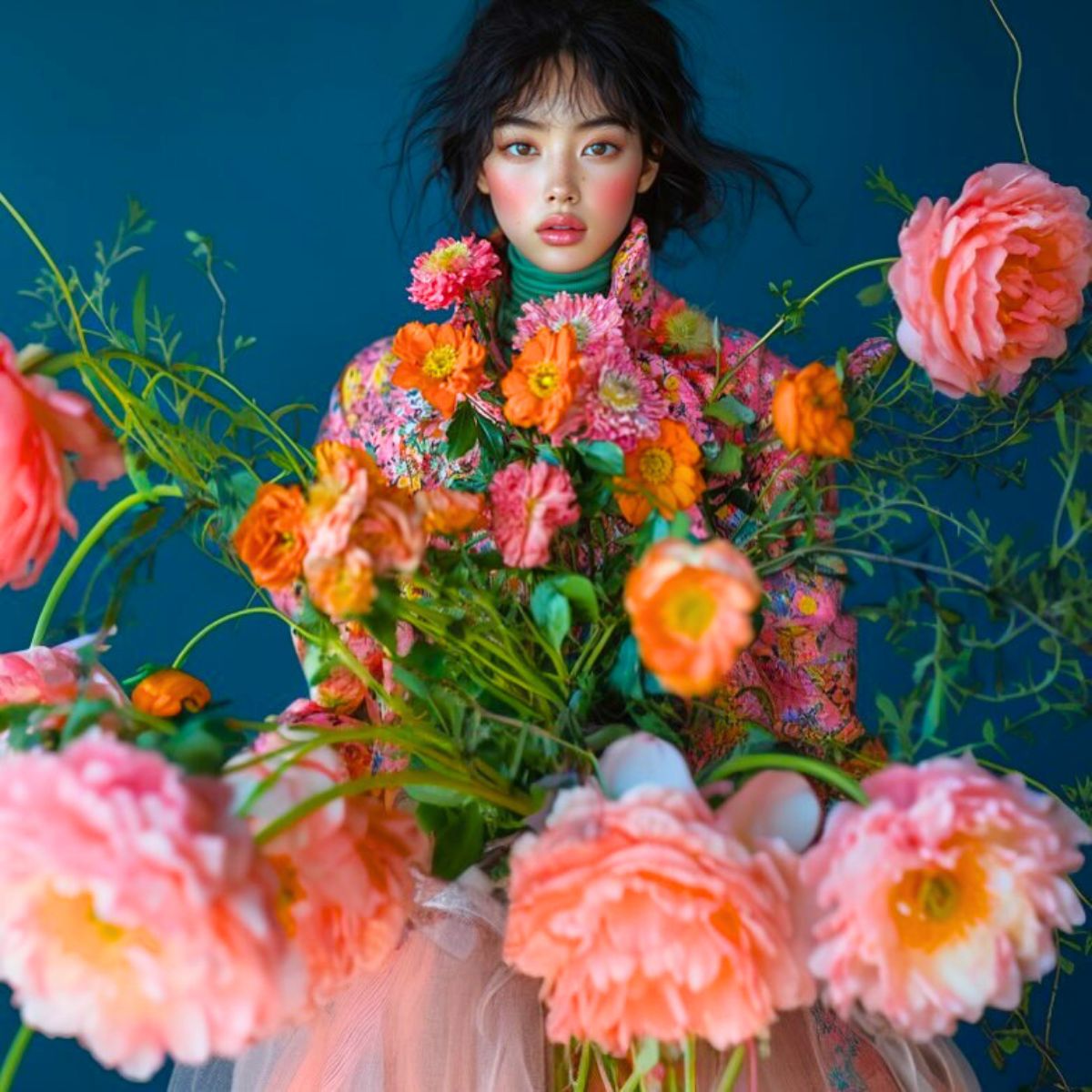 AI generated floral art by Hilke