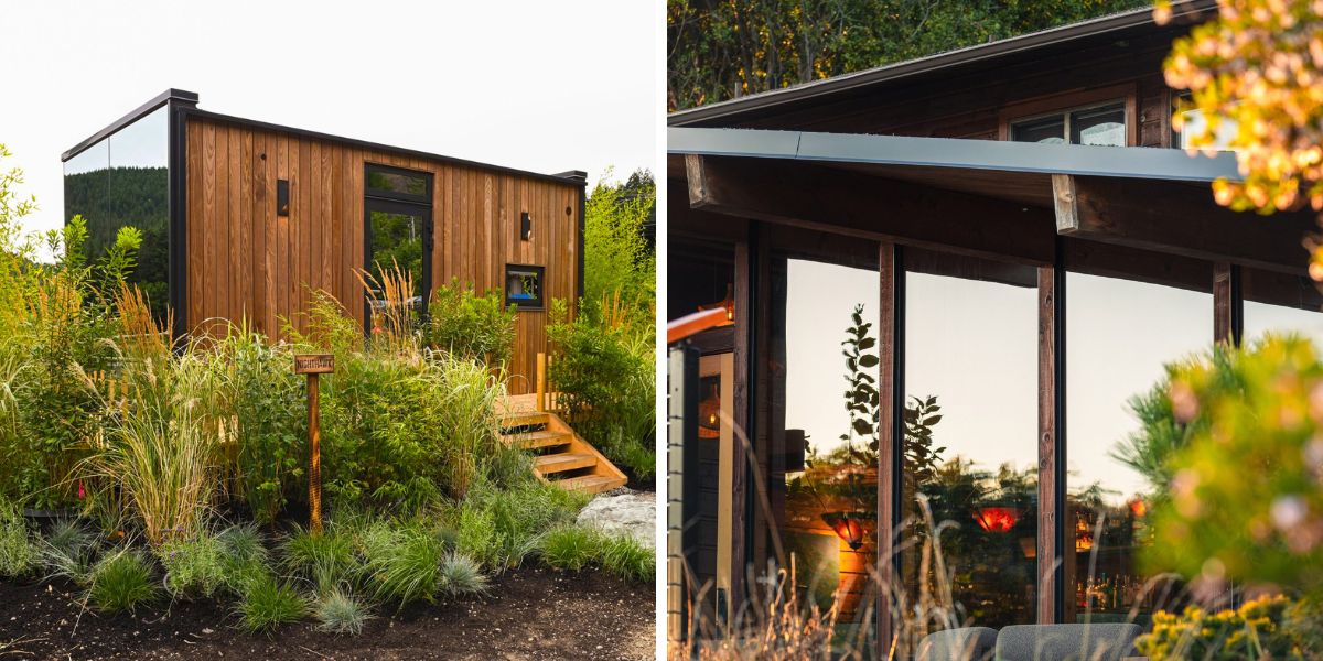 Green and nature outside the cabins