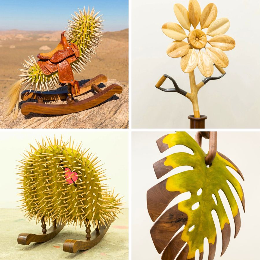 Wooden artworks by Raul de Lara