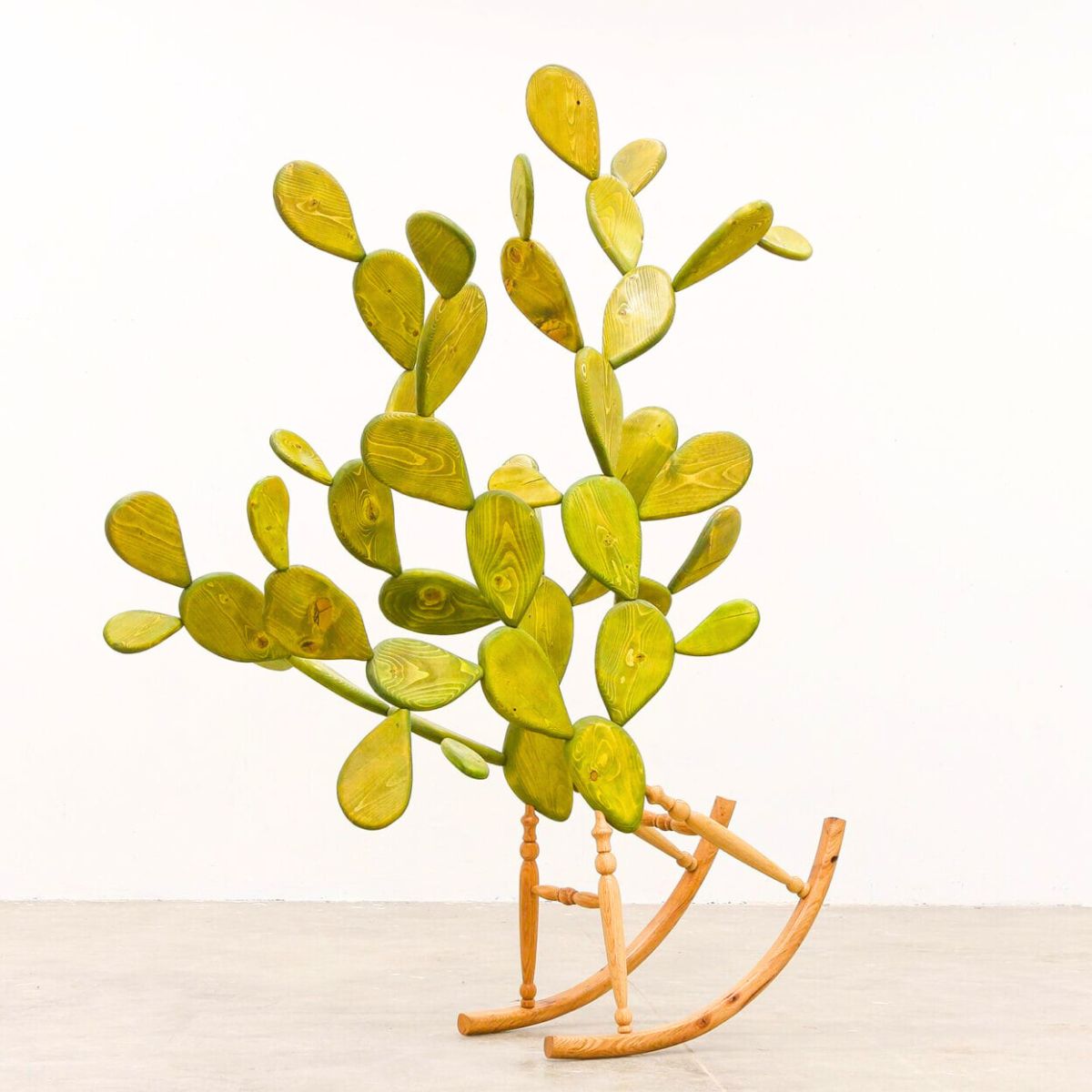 Cacti wooden chair by Raul de Lara
