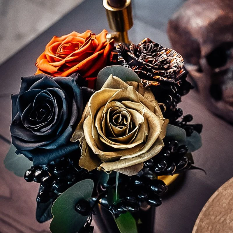Tinted fall roses