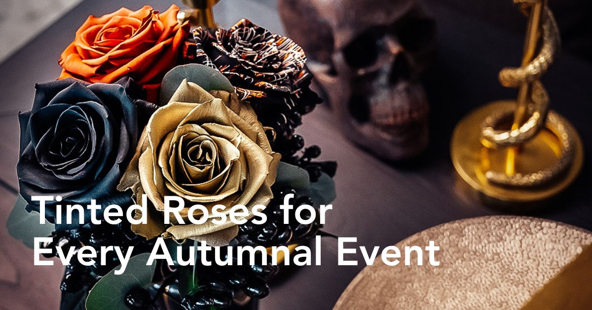 Halloween tinted roses