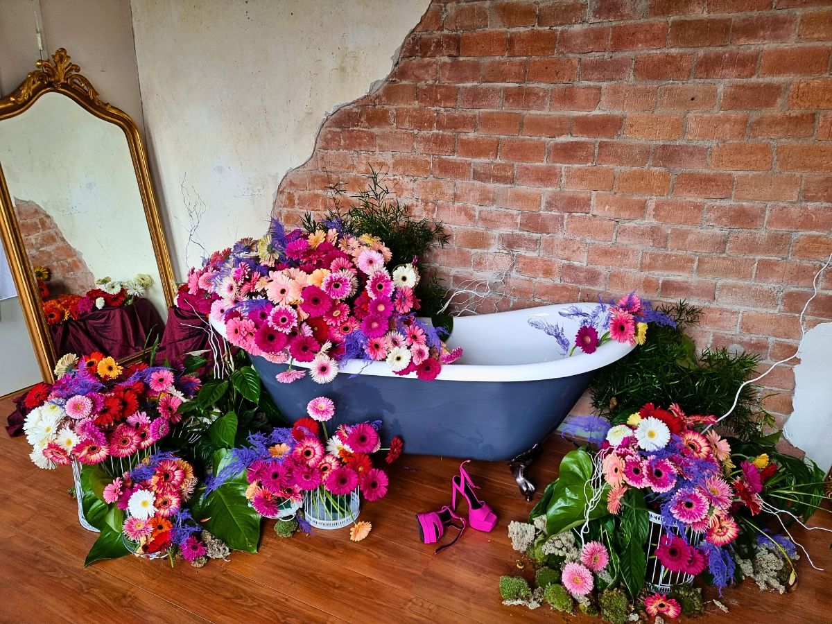 Bathing in Love With Gerberas The Flower Bathtub Project by Anna Psy Art Photo Projects