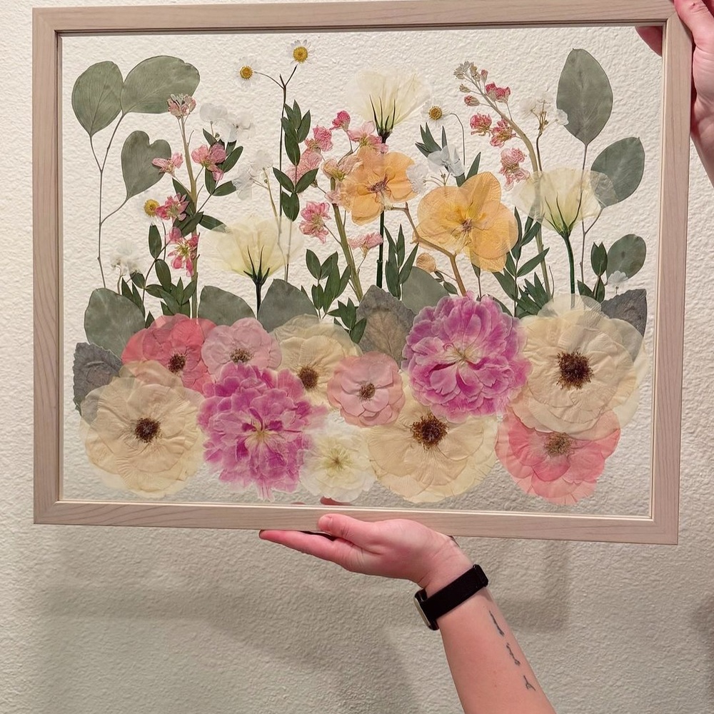 Pastel Pressed Flowers Framed Art Pastel Pressed Flowers Framed Art