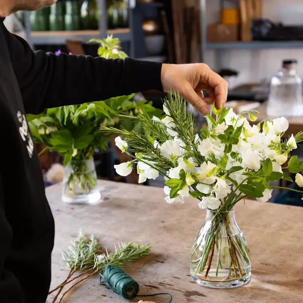 Flower arranging as study break Flower arranging as study break