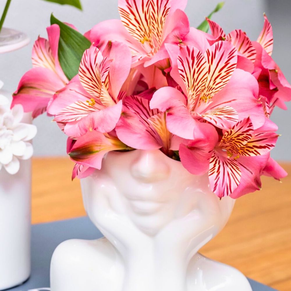 Pink alstroemeria for cancer awareness month Pink alstroemeria for cancer awareness month