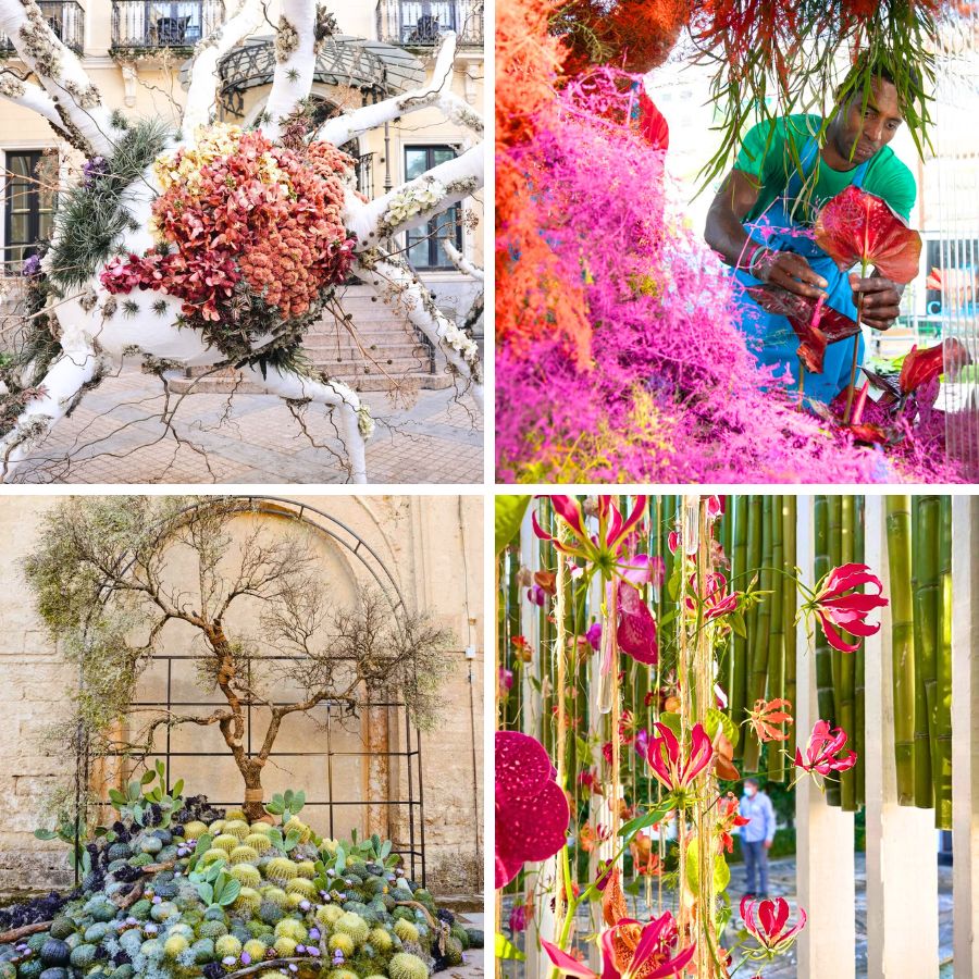 Floral installations during Flora Festival