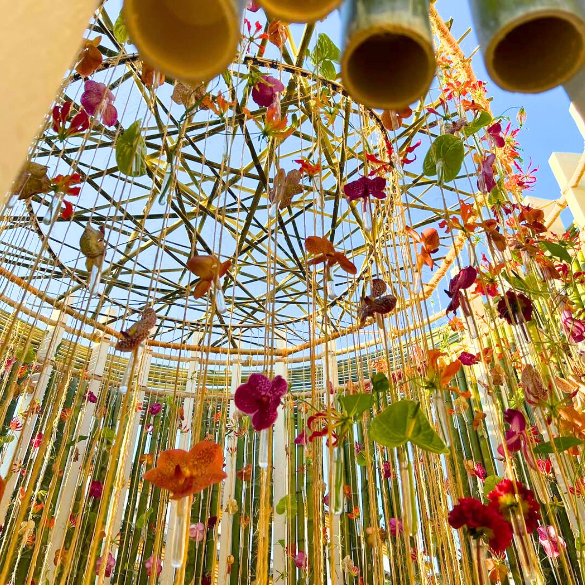 Floral installations at Flora Festival in Spain