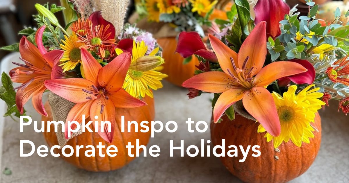 Flower Filled Pumpkin Designs for Halloween - Thursd Article Header Image