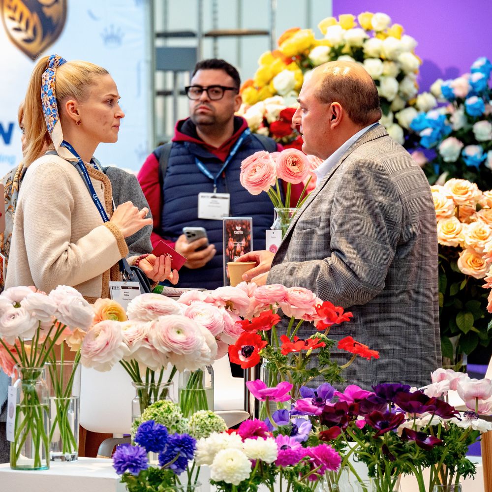 Guests interact with exhibitors at the IFTF The Floral World Meets at IFTF 2025, You Should Be Part of This Gathering