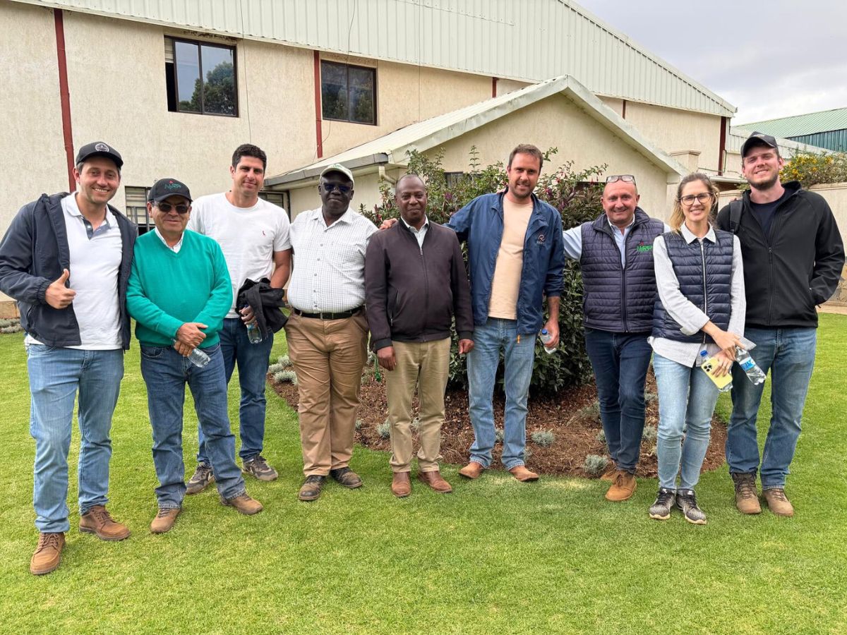 Fred Okinda poses for a picture with visitors during their visit to Nirp Showhouse in Naivasha Kenya 10 Questions to Fred Okinda