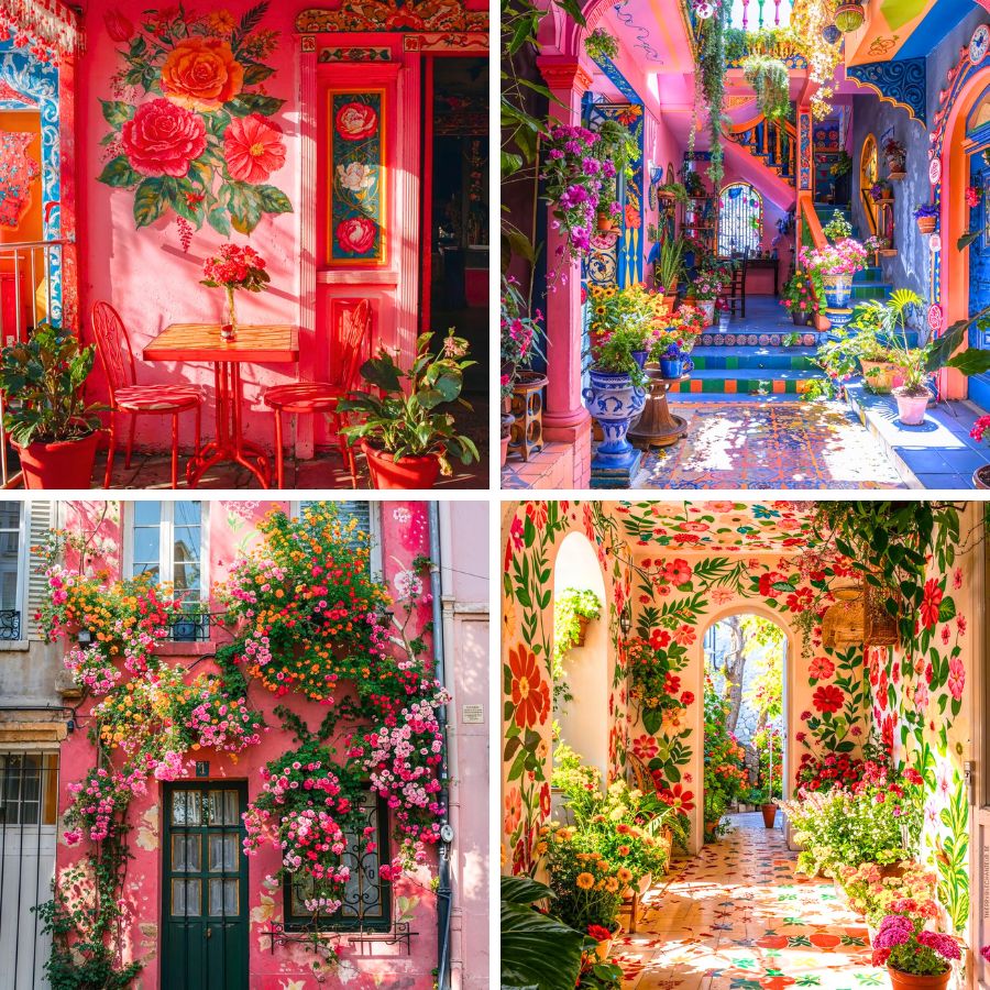 Flowery works made with AI techniques Flowery works made with AI techniques