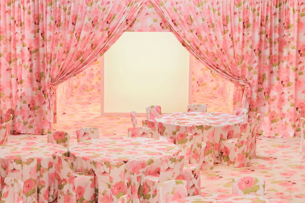 A bright and pink rose speakeasy for Art Basel A bright and pink rose speakeasy for Art Basel