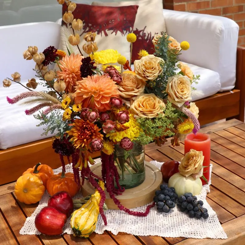 Fall garden roses