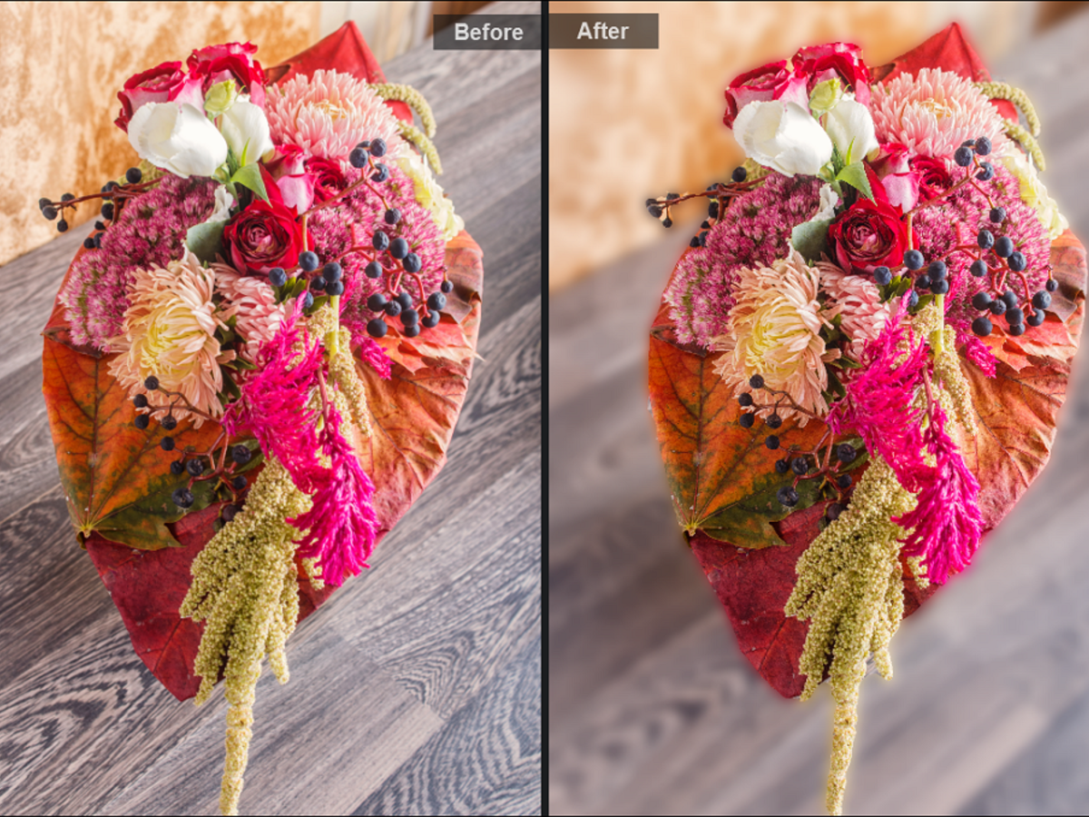 Flower Bouquet Editing Before and After