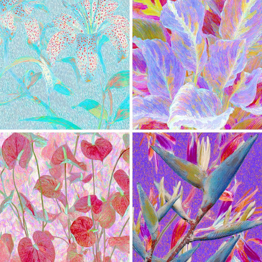 Flower creations in Color Code technique