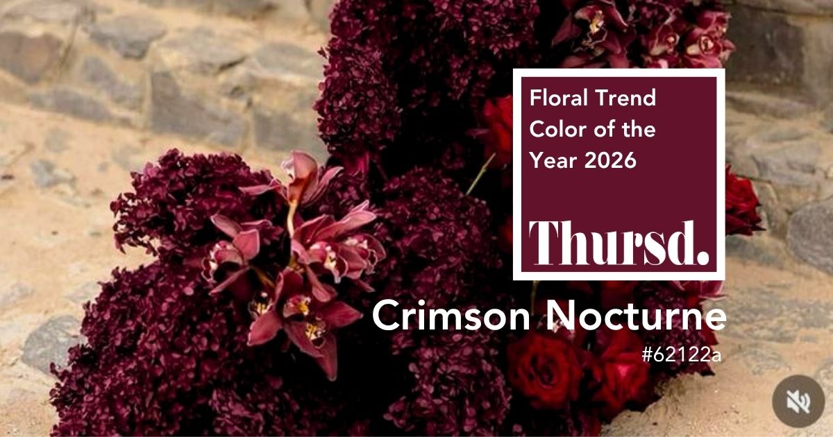 Thursd Floral Trend Color 2026 Crimson Nocturne Calendar HEADER