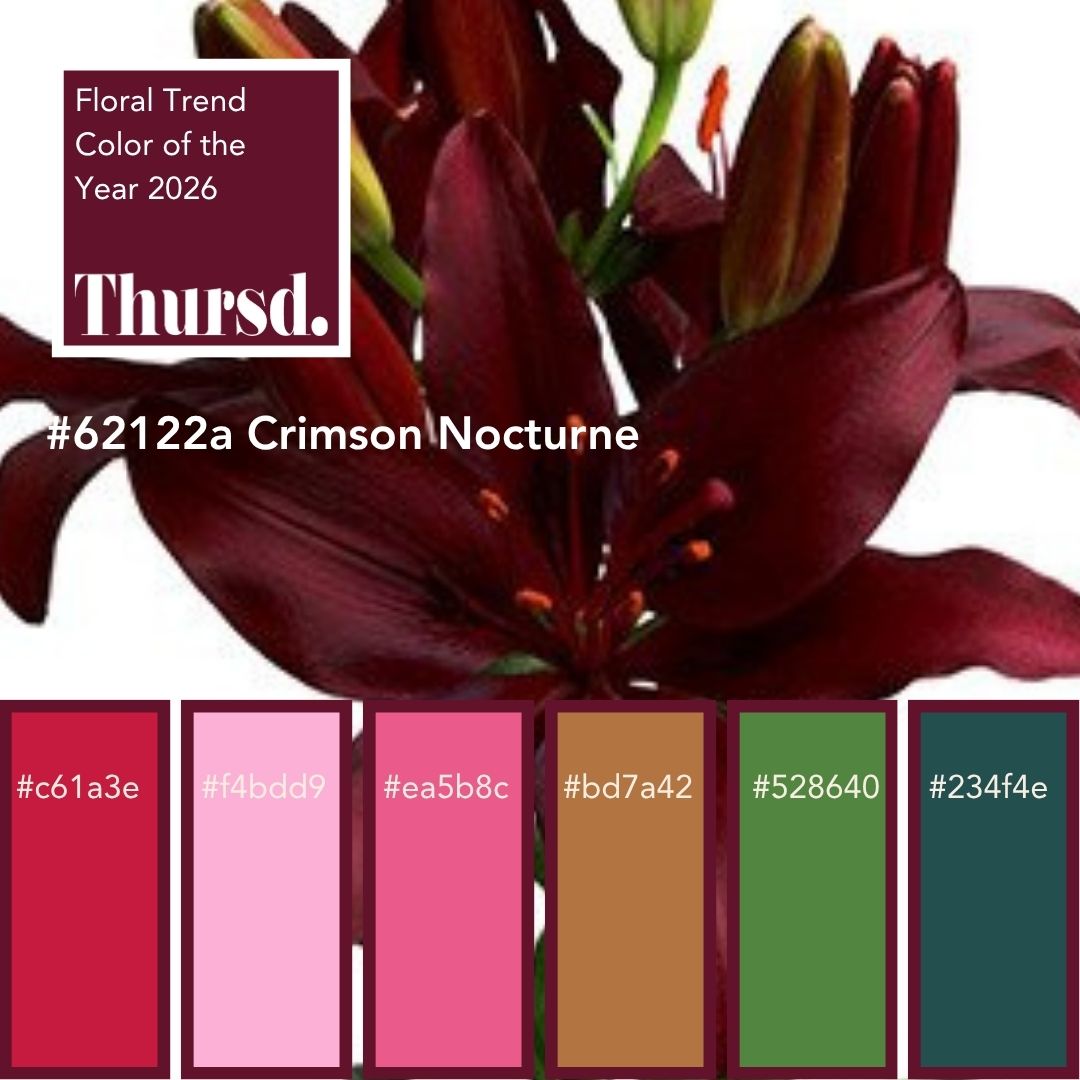 Dark Lily Thursd Floral Trend Color 2026 Crimson Nocturne
