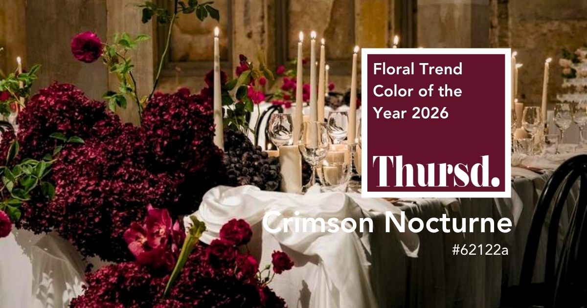 Table Decoration Thursd Floral Trend Color 2026 Crimson Nocturne