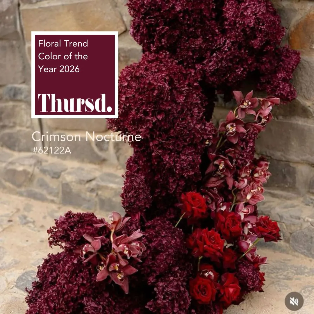 Thursd Floral Trend Color 2026 Crimson Nocturne Calendar Featured