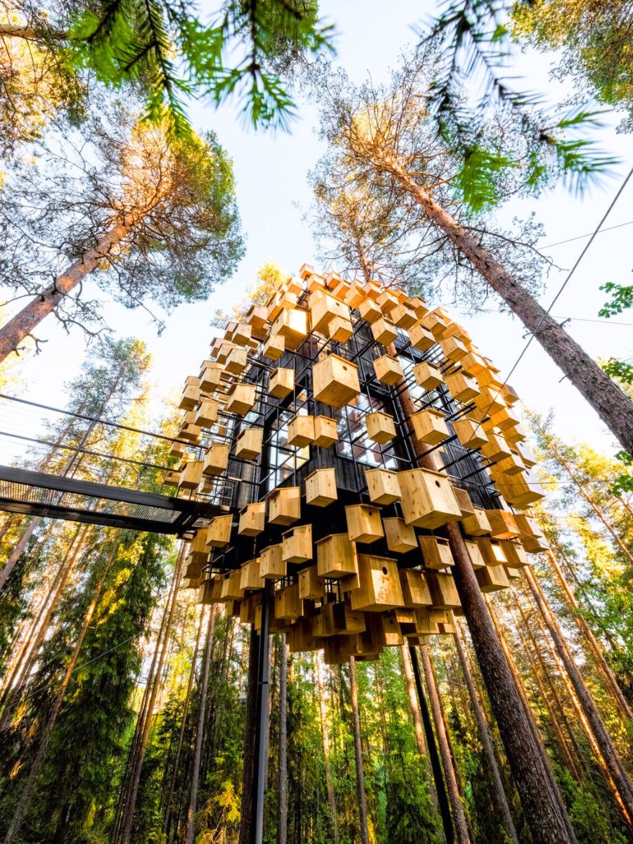 Biosphere tree house in Harads Sweden