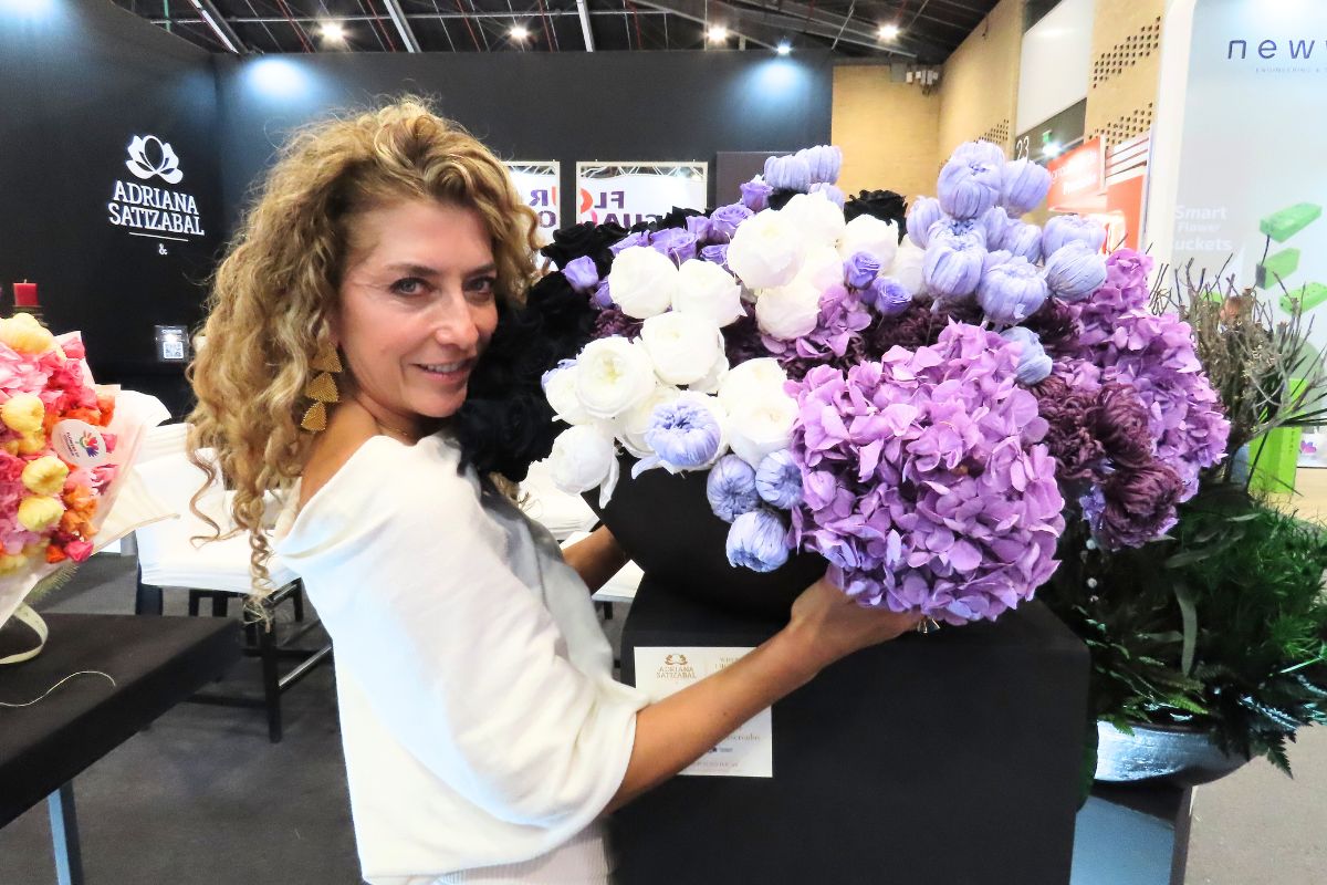 Adriana Satizabal with Verdissimo preserved flowers