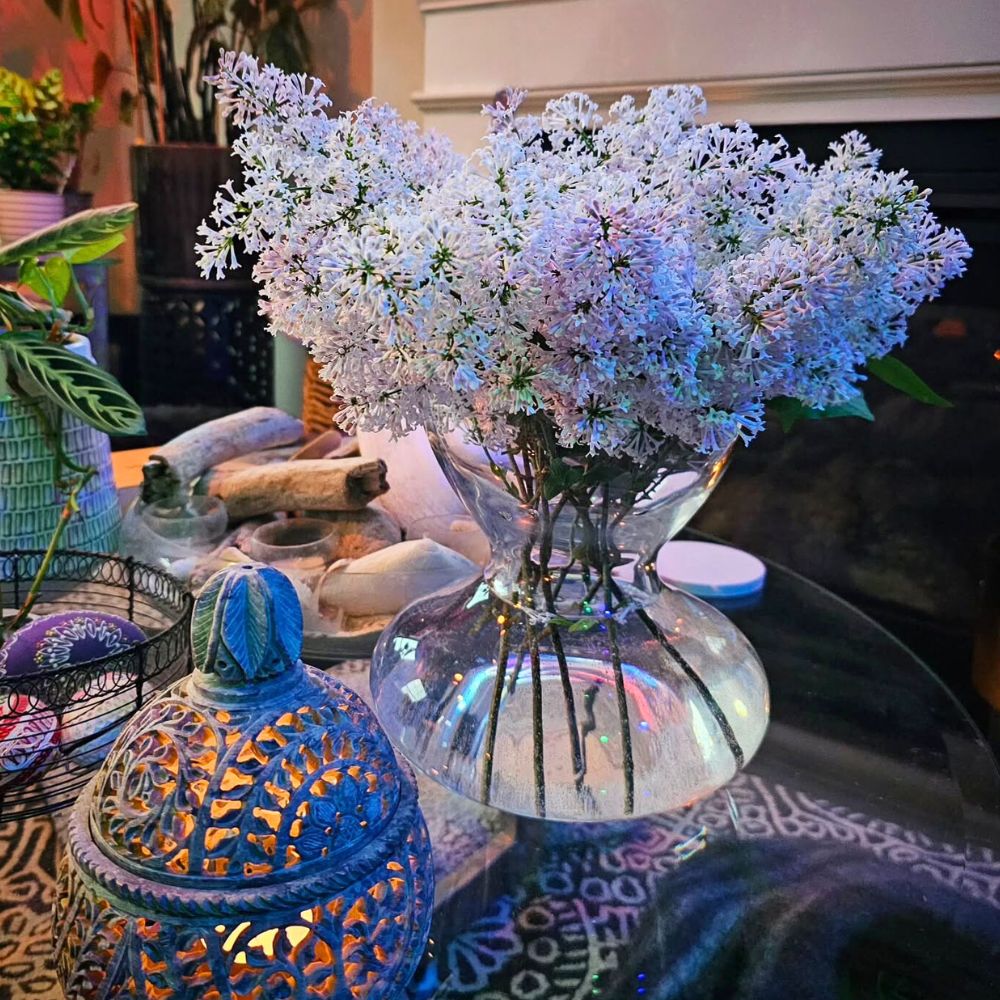 Lilac flowers on a vase
