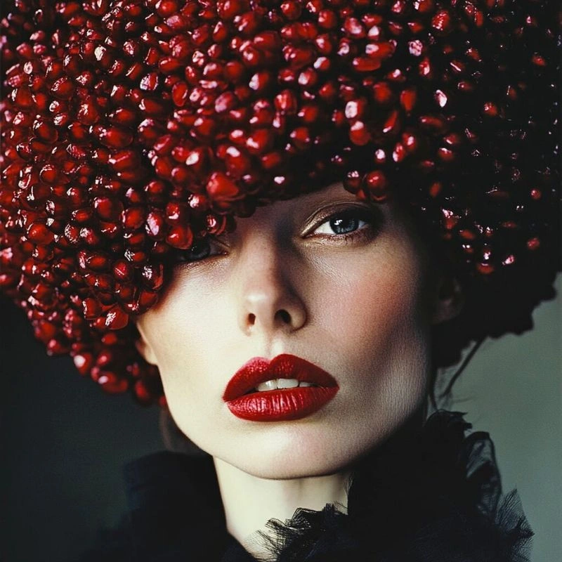 AI beaded burgundy accesory