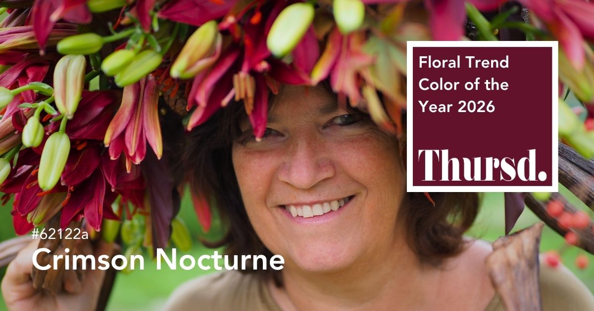 The Thursd Floral Trend Color Crimson Nocturne in Lily Dark Secret